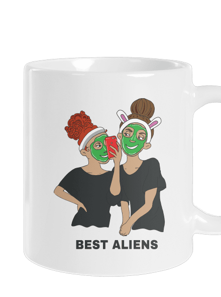 Best aliens klasický hrnček White