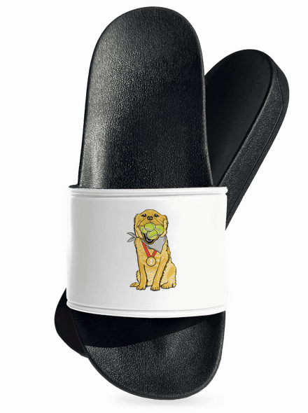 Zlatý retriever šľapky White