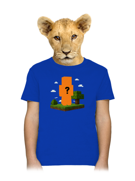 Minecraft z vlastnej fotky detské tričko Royal Blue