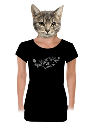 Batminton dámske tričko s lemom Black