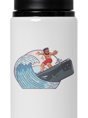 Som surfer flaša na vodu White