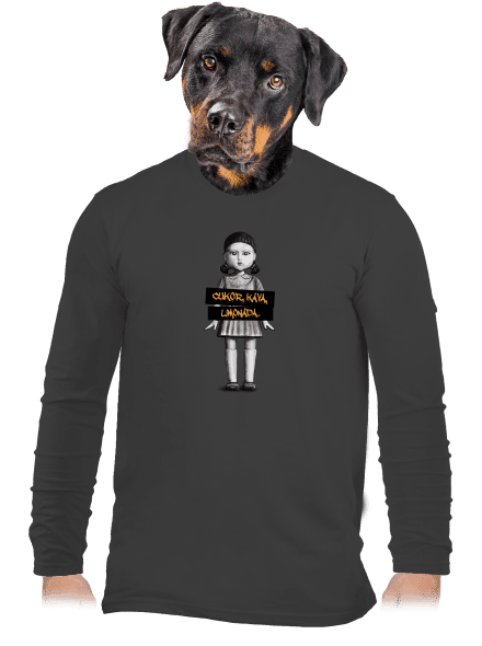 Cukor, káva, limonáda pánske dlhý rukáv Dark Grey