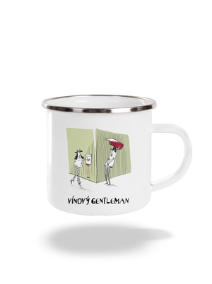 Vínový gentleman  plecháčik White