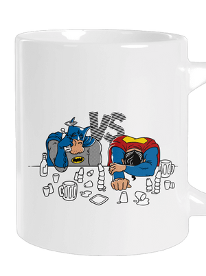 Súboj superhrdinov veľký hrnček White