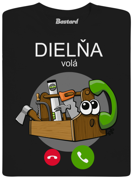 Dielňa volá detské tričko Black
