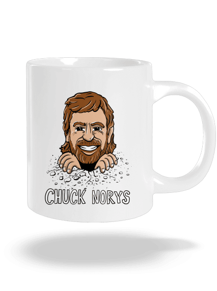 Chuck Norys veľký hrnček White