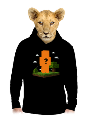 Minecraft z vlastnej fotky detská mikina klokanka Black