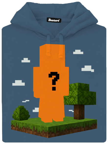 Minecraft z vlastnej fotky dámska mikina klokanka Denim