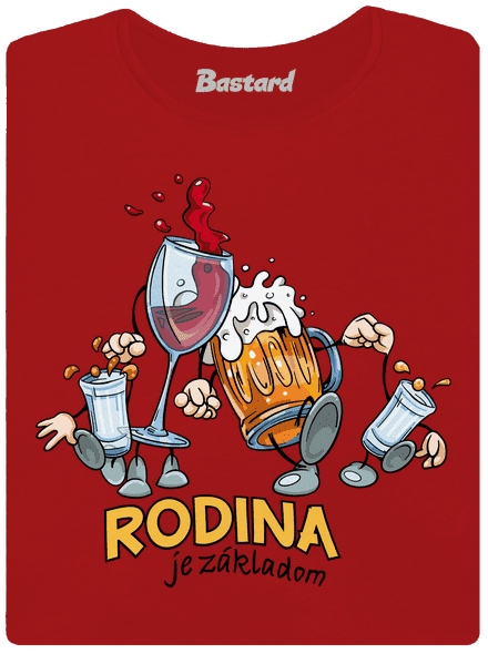 Rodina je základom dámske tričko prémium Red Mal
