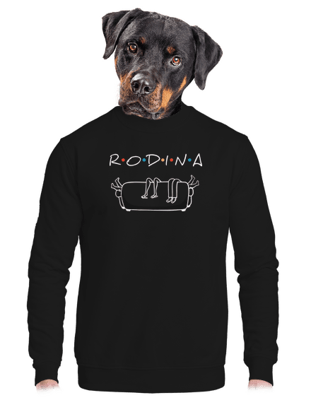 Rodina unisex mikina bez kapucne Black