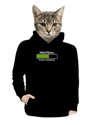 Premýšľam dámska mikina klokanka Black