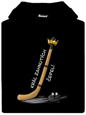 Kráľ zahnutých čepelí - hokej pánska mikina klokanka Black