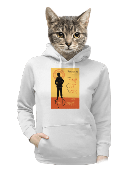 Le Chat Noir dámska mikina klokanka White