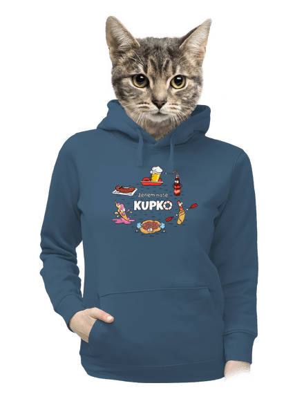 Slovenské kupko dámska mikina klokanka Denim