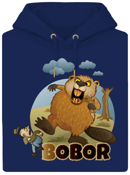 Bobor obor unisex mikina premium Navy