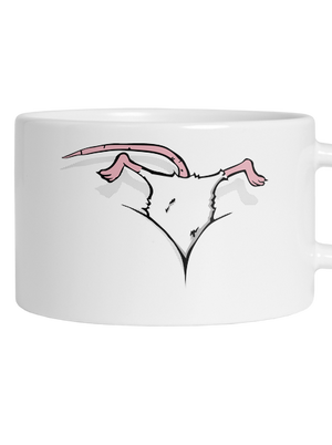 Myš vo výstrihu hrnček makronka White