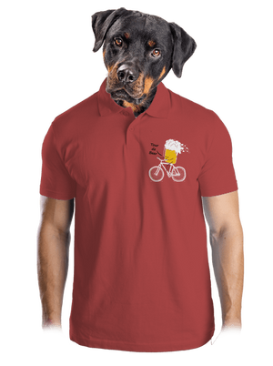 Tour de beer pánska polokošeľa Burgundy