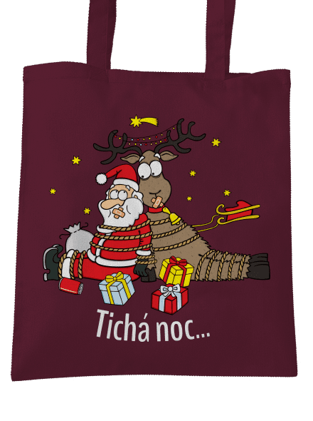 Tichá noc taška Burgundy