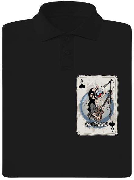 Ace of Spades pánska polokošeľa Black