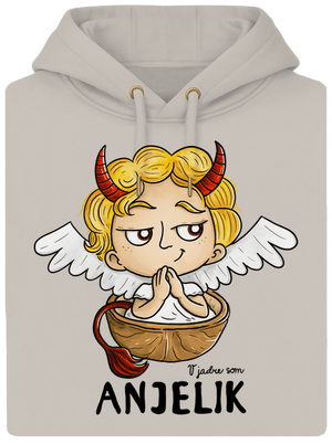 Anjelik unisex mikina premium Pastel Macchiato