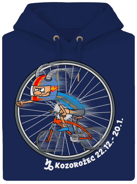 Cyklistický horoskop: Kozorožec unisex mikina premium Navy