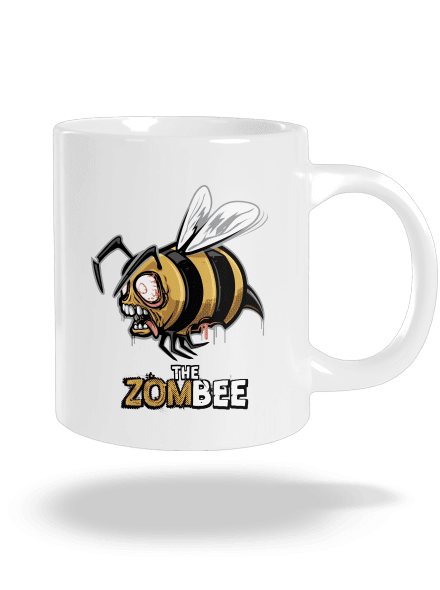 ZomBee - žltá veľký hrnček White
