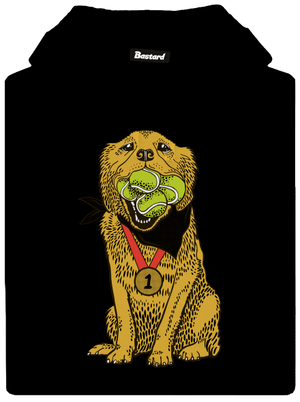 Zlatý retriever pánska mikina klokanka Black