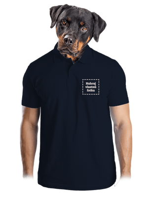 Vlastná potlač pánska polokošeľa Navy Mal