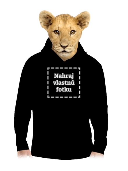 Vlastná potlač detská mikina klokanka Black