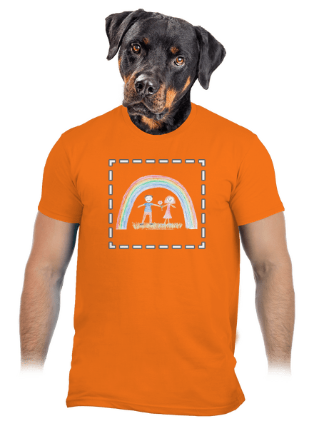Detské kresby - Nahraj vlastnú pánske tričko Orange