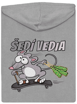 Šedí vedia - myšiak pánska mikina na zips Light Melange