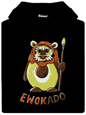 Ewokado pánska mikina klokanka Black
