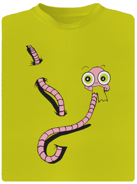Červ detské športové tričko Neon Yellow