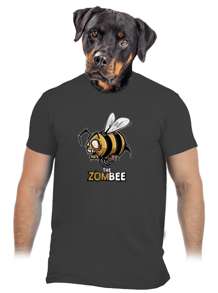 ZomBee - žltá pánske tričko Dark Grey