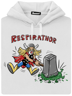 Respirathor dámska mikina klokanka White