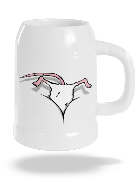 Myš vo výstrihu polliter White