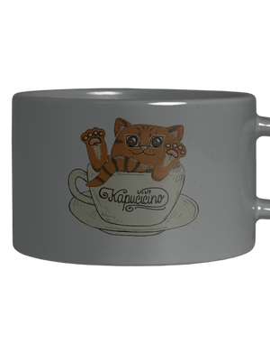 Kapučičíno hrnček makronka Grey Macaron