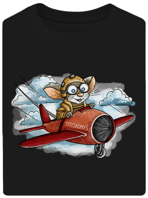 Tryskomyš unisex tričko oversized Black