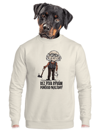 unisex mikina bez kapucne