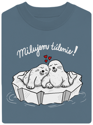 Milujem túlenie unisex mikina bez kapucne Nordic Blue