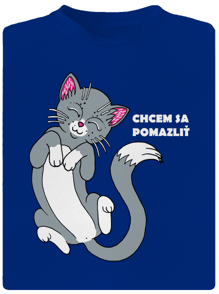 Chcem sa pomazliť pánske športové tričko Royal Blue Mal