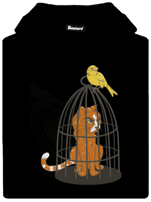 Vtáčia odplata pánska mikina klokanka Black