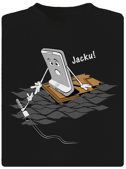 Jacku pánske športové tričko Black