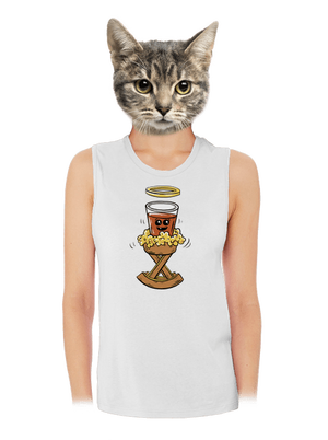 Panáčik v jasličkách dámske tielko voľné White