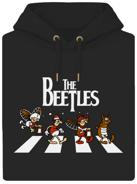 Beatles unisex mikina premium Dark Black