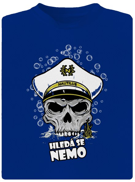 Kapitán Nemo pánske športové tričko Royal Blue Mal