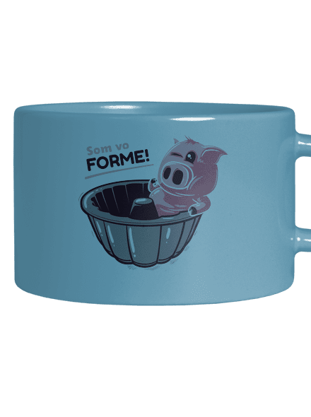 Vo forme hrnček makronka Blue Macaron