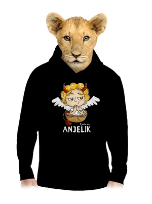 Anjelik detská mikina klokanka Black