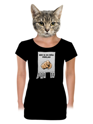Ber si zo mňa príklad dámske tričko s lemom Black