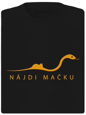 Nájdi mačku dámske športové tričko Black